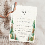 Rustic Forest & Mountains Monogram Weddenschap Kaart<br><div class="desc">Uitnodiging tot weddenschappen in het Rustic Forest & Mountains</div>