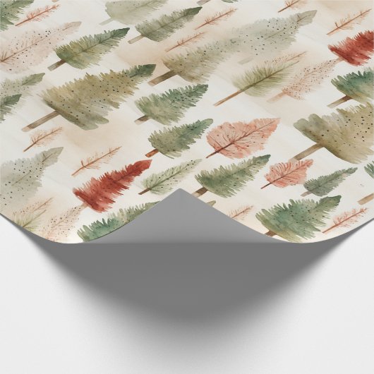 Rustic Forest of Trees  Cadeaupapier (Hoek)