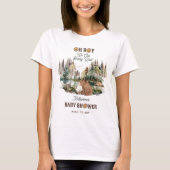 Rustic Forest Oh Boy Barly Wait Baby shower T-shirt (Voorkant)