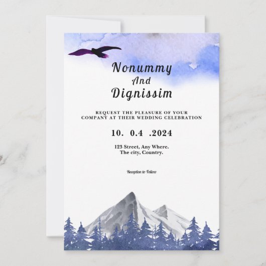 Rustic Forest Outdoor Invitation Kaart (Voorkant)