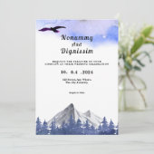 Rustic Forest Outdoor Invitation Kaart (Staand voorkant)