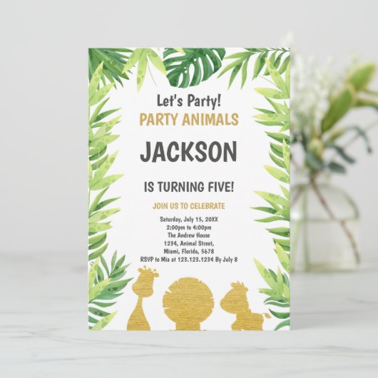 Rustic Forest Party-Kaart Kaart (Staand voorkant)