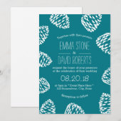 Rustic Forest Pine Cones Wedding Kaart (Voorkant / Achterkant)