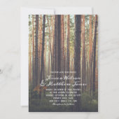 Rustic Forest Pine Trees Herfst country Wedding Kaart (Voorkant)