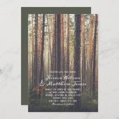 Rustic Forest Pine Trees Herfst country Wedding Kaart (Voorkant / Achterkant)