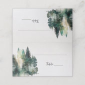 Rustic Forest Pine Trees Place Card Plaatskaartje (Buitenkant ongevouwen)