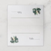 Rustic Forest Pine Trees Place Card Plaatskaartje (Buitenkant ongevouwen)