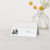 Rustic Forest Pine Trees Place Card Plaatskaartje (Achterkant)