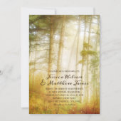 Rustic Forest Pine Trees Romantic country Wedding Kaart (Voorkant)