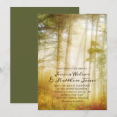 Rustic Forest Pine Trees Romantic country Wedding Kaart (Voorkant / Achterkant)