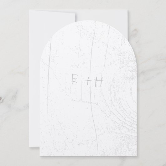 Rustic Forest Pink Garland Barn Wood Wedding Kaart (Achterkant)