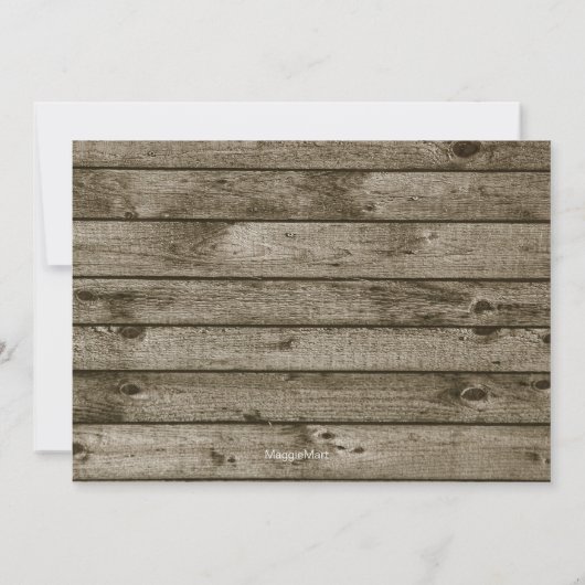 Rustic Forest repetitie diner Kaart (Achterkant)