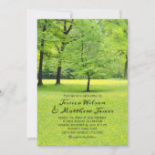 Rustic Forest Spring Tree Greenery Country Wedding Kaart (Voorkant)