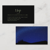 Rustic Forest Sterrennacht Wedding Rsvp Card Informatiekaartje (Voorkant / Achterkant)