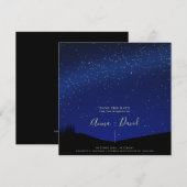 Rustic Forest Sterrennacht Wedding Save the Date I Kaart (Voorkant / Achterkant)