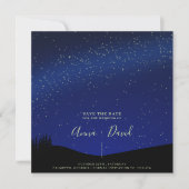 Rustic Forest Sterrennacht Wedding Save the Date I Kaart (Voorkant)