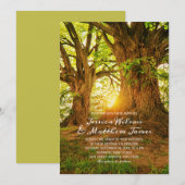Rustic Forest Summer Greenery Country Wedding Kaart (Voorkant / Achterkant)