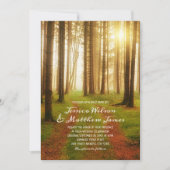 Rustic Forest Tree Path Zon Zomer Country Wedding Kaart (Voorkant)