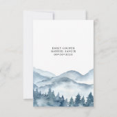 Rustic Forest Watercolor Wedding  Save The Date (Achterkant)