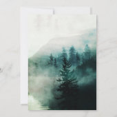 Rustic Forest Waterverf Wedding Kaart (Achterkant)