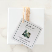 Rustic Forest Wedding Dank je wel Bedankjes Labels (In situ)