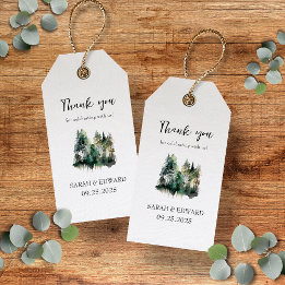Rustic Forest Wedding Dank je wel Cadeaulabel