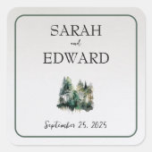 Rustic Forest Wedding Dank u Stickers (Voorkant)