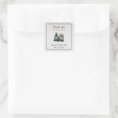 Rustic Forest Wedding Dank u Stickers (Tas)