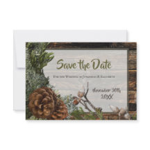 Rustic Forest Wedding Dark Wood Evergreen Bough