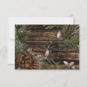 Rustic Forest Wedding Dark Wood Evergreen Bough (Achterkant)