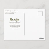 Rustic Forest Wedding Dark Wood Evergreen Bough Briefkaart (Achterkant)