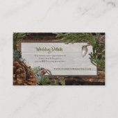Rustic Forest Wedding Dark Wood Evergreen Bough Informatiekaartje (Voorkant)