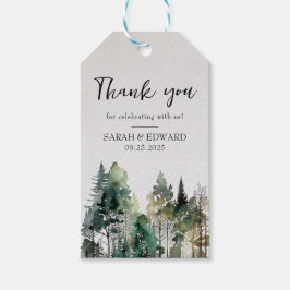 Rustic Forest Wedding Favoriet Labels Cadeaulabel