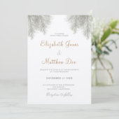 Rustic Forest Wedding Mountain Huwelijksuitnodigin Kaart (Staand voorkant)