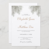 Rustic Forest Wedding Mountain Huwelijksuitnodigin Kaart (Voorkant / Achterkant)