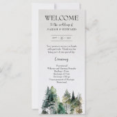 Rustic Forest Wedding Programma (Voorkant)