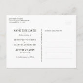 Rustic Forest Wedding Save the Date Briefkaart (Achterkant)