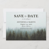 Rustic Forest Wedding Save the Date Cards (Voorkant)