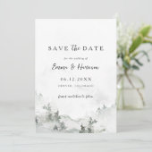 Rustic Forest Wedding Save the Date Kaart (Staand voorkant)