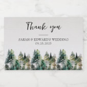 Rustic Forest Wedding Voedselcontainer Etiket (Enkel label)