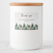 Rustic Forest Wedding Voedselcontainer Etiket (Voorkant)