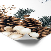 Rustic Forest Winter Vrijgezellenfeest Welkomstbor Poster (Hoek)