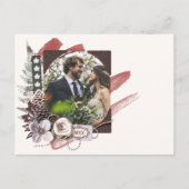 Rustic Forest Winter Wedding Foto bedankt Briefkaart (Voorkant)