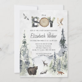 Rustic Forest Woodland Beer Baby shower