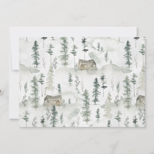 Rustic Forest Woodland Birthday Party Invitation (Achterkant)