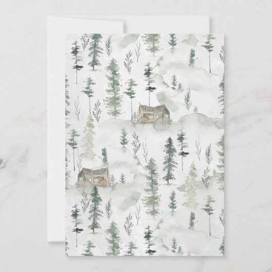 Rustic Forest Woodland Birthday Party Invitation (Achterkant)