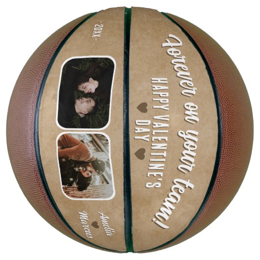 Rustic Forever in je team Valentijns 2 Foto Basketbal (Verticaal)