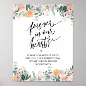 Rustic Forever in ons hart Memorial Sign Poster (Voorkant)