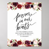 Rustic Forever in ons hart Memorial Sign Poster (Voorkant)