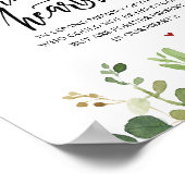 Rustic Forever in ons hart Memorial Sign Poster (Hoek)